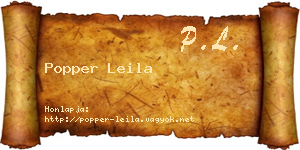 Popper Leila névjegykártya